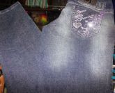 Calça Jeans Fem. Bordada